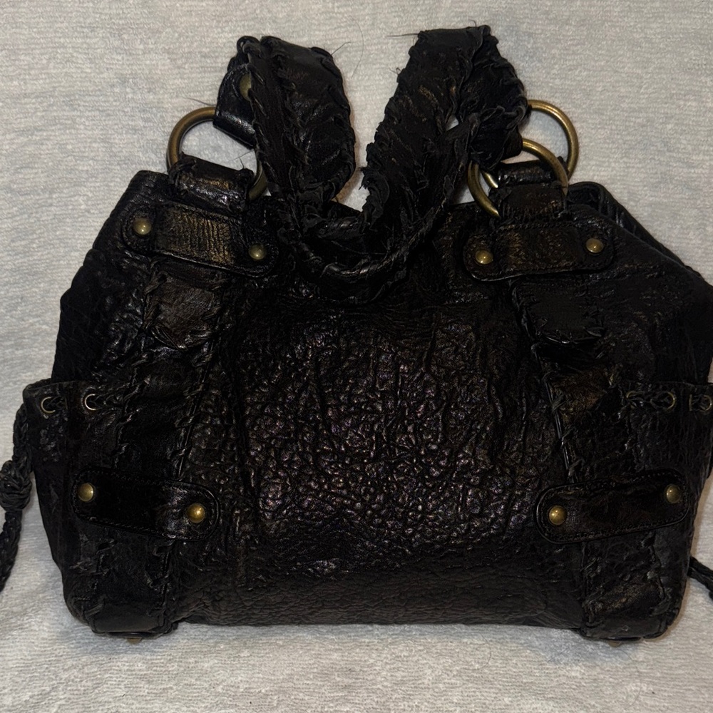 Kooba Sienna black leather shoulder bag.